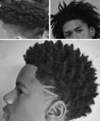 Mens Hair Sponge Twist Hair Design With Styling Pick
