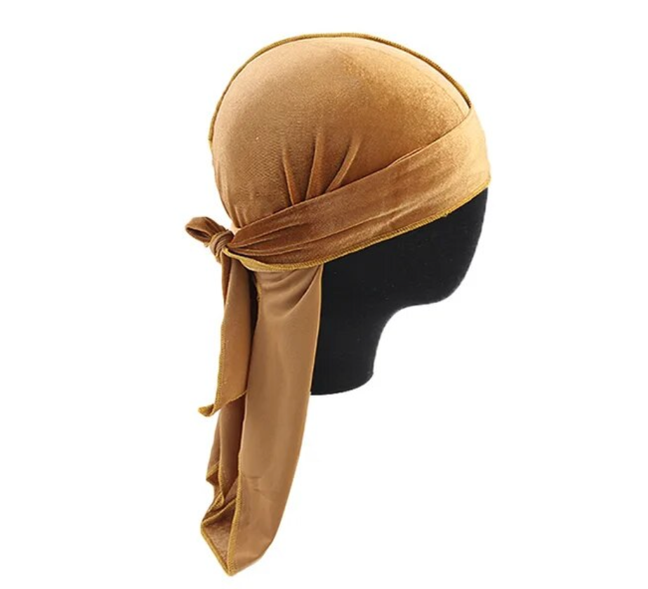 Unisex Mens Single Hair Durag Bandana Long Tail Breathable Doo Rag