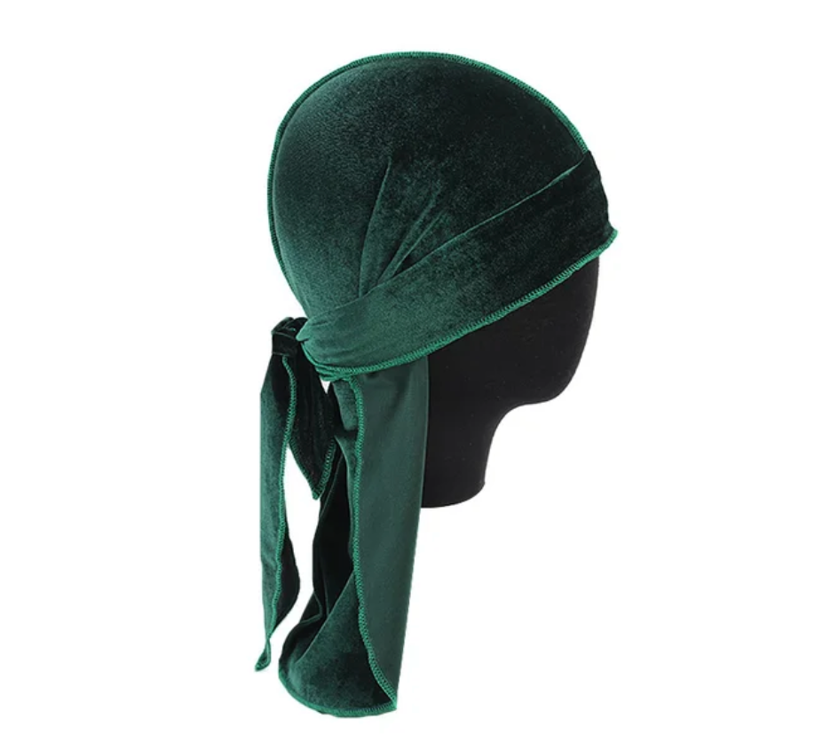 Unisex Mens Single Hair Durag Bandana Long Tail Breathable Doo Rag