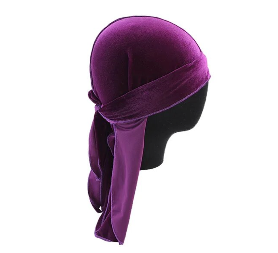 Unisex Mens Single Hair Durag Bandana Long Tail Breathable Doo Rag