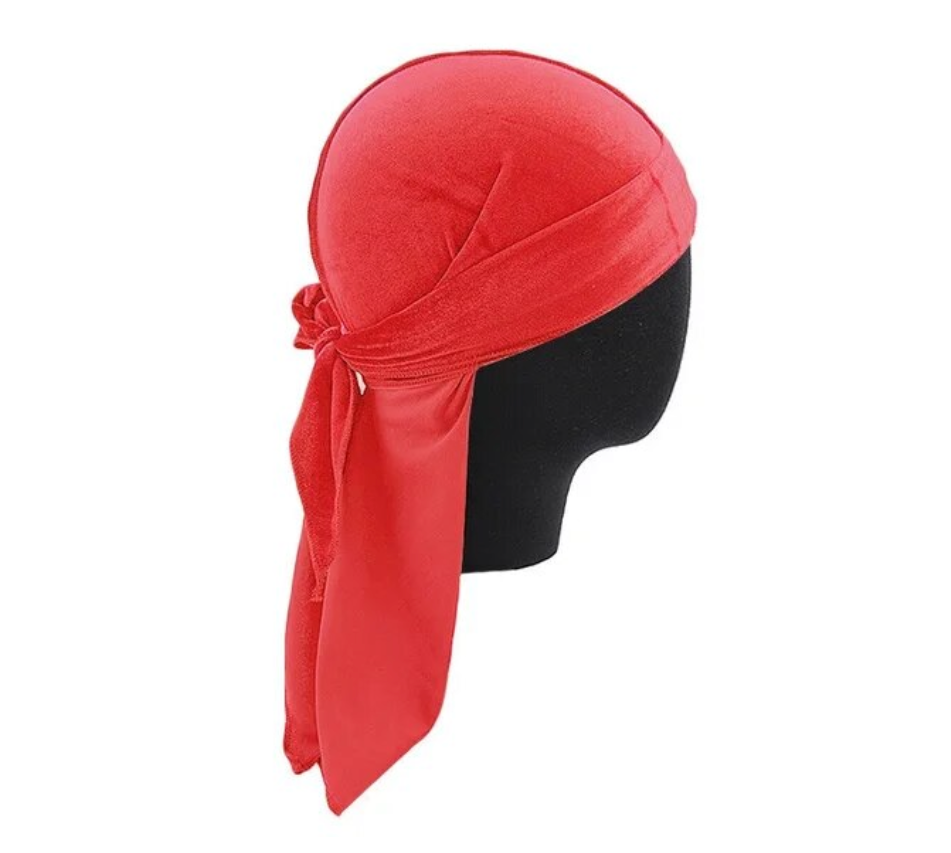 Unisex Mens Single Hair Durag Bandana Long Tail Breathable Doo Rag
