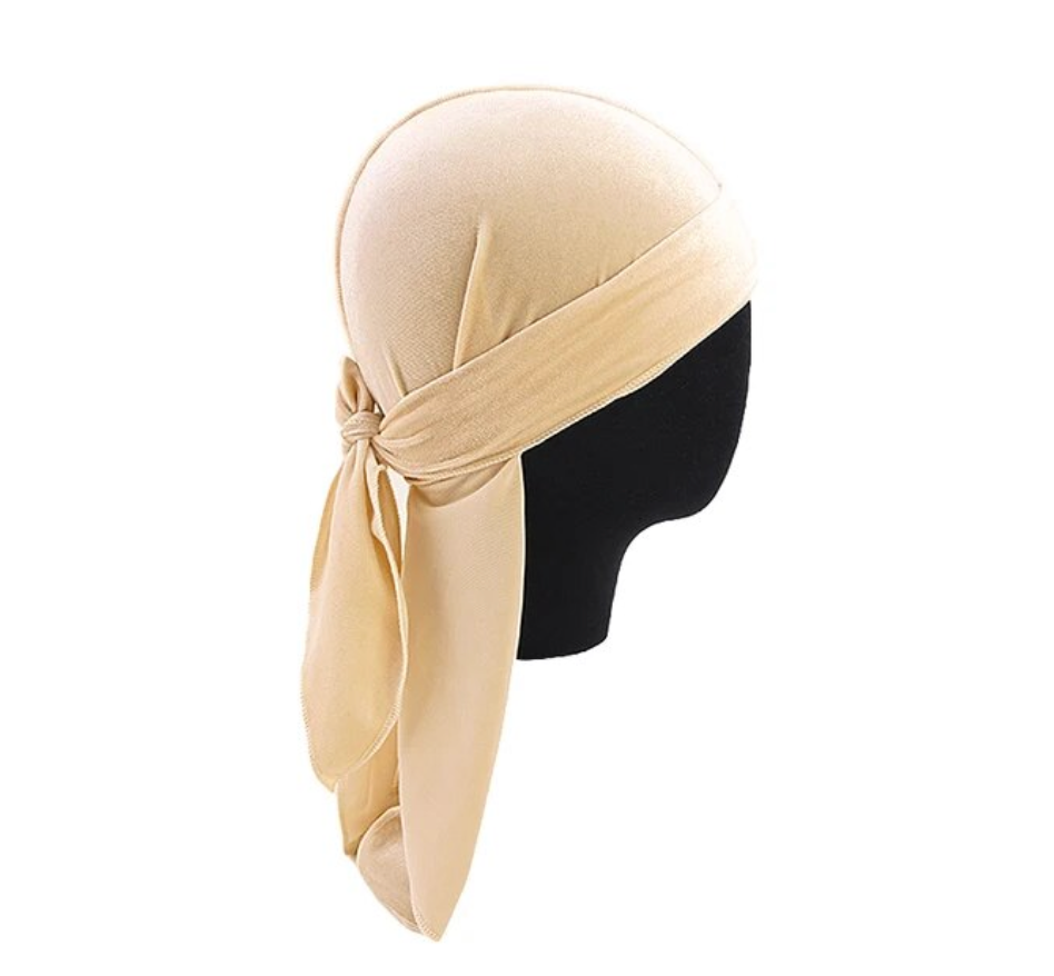 Unisex Mens Single Hair Durag Bandana Long Tail Breathable Doo Rag