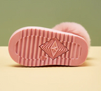 Kids Glittery Fur Thick Plush Sparkly Boots Soft Bottom Children's Boots