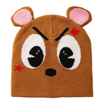 Colored Knitted Beanie Winter Warm Cartoon Design Head Warmer Hat