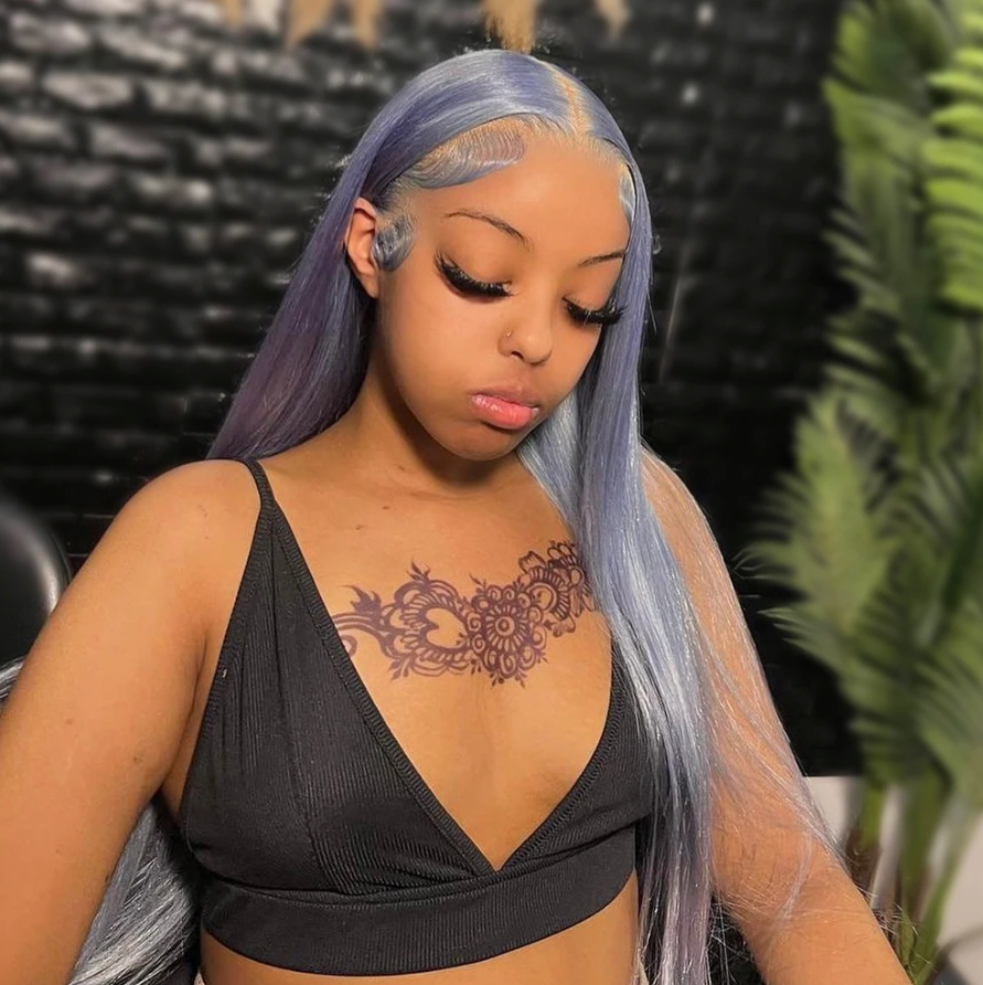 Silver Grey Colored 13x4 13x6 Lace Front Human Hair HD Lace 180% Density Woman Wig