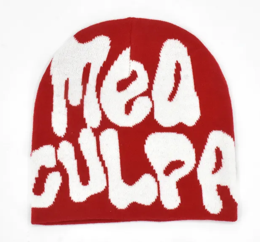 Adults Unisex Mea Y2K Culpa Beanie Skullie Trending Head Cap Hat Accessory