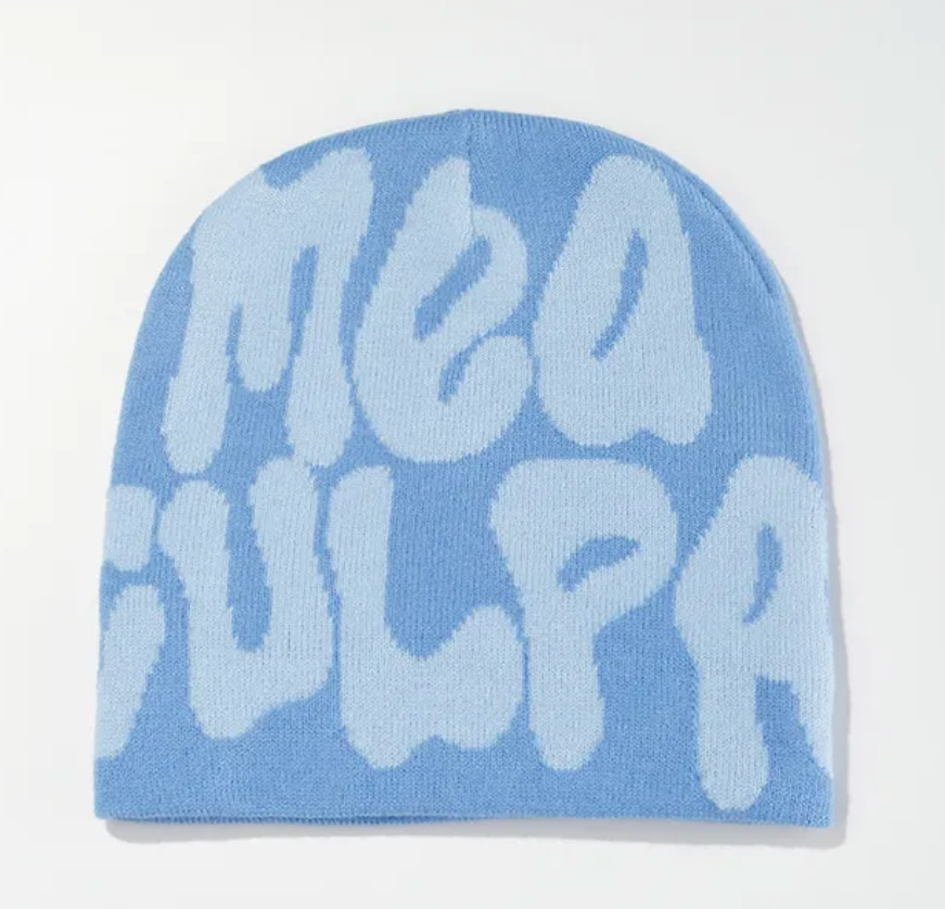 Adults Unisex Mea Y2K Culpa Beanie Skullie Trending Head Cap Hat Accessory