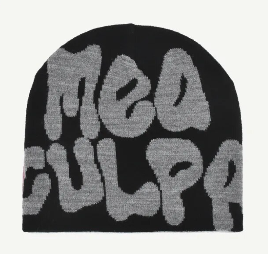 Adults Unisex Mea Y2K Culpa Beanie Skullie Trending Head Cap Hat Accessory