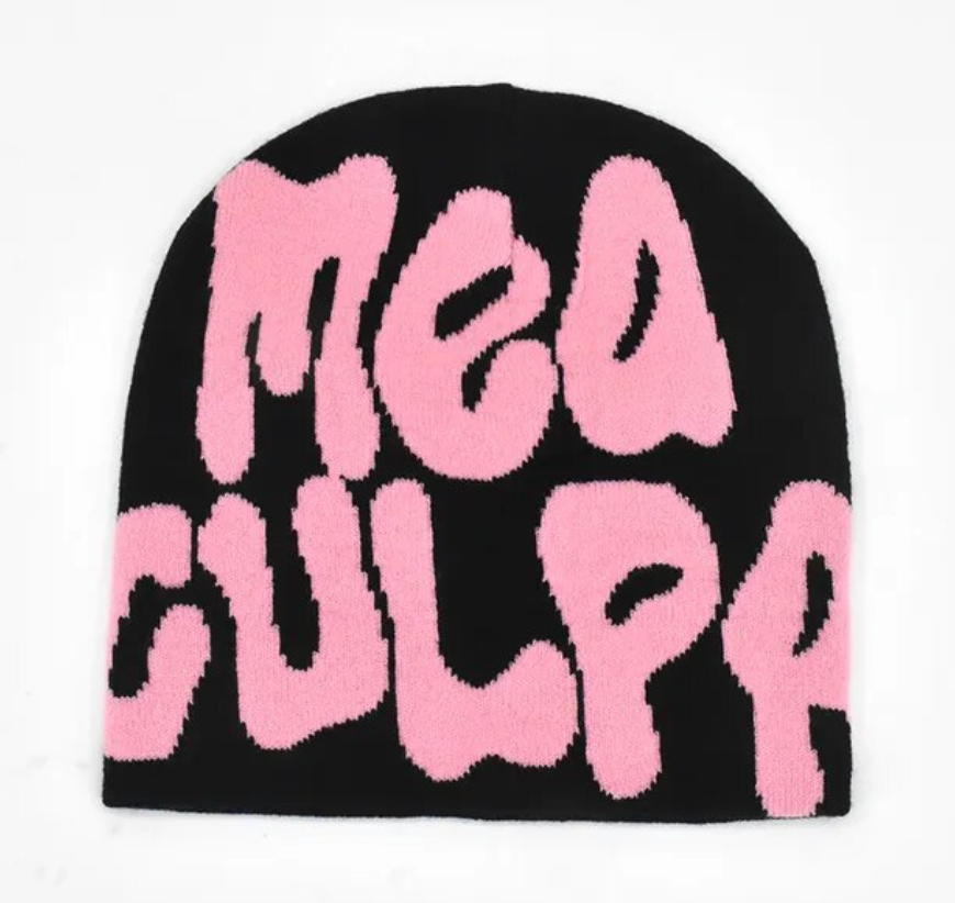 Adults Unisex Mea Y2K Culpa Beanie Skullie Trending Head Cap Hat Accessory