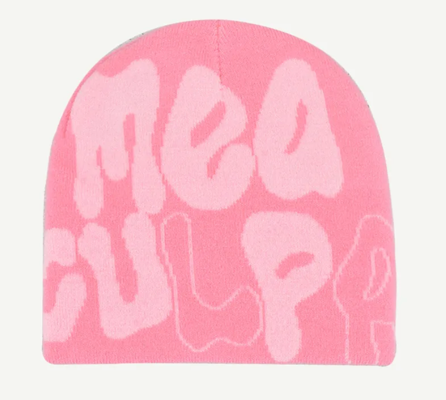 Adults Unisex Mea Y2K Culpa Beanie Skullie Trending Head Cap Hat Accessory
