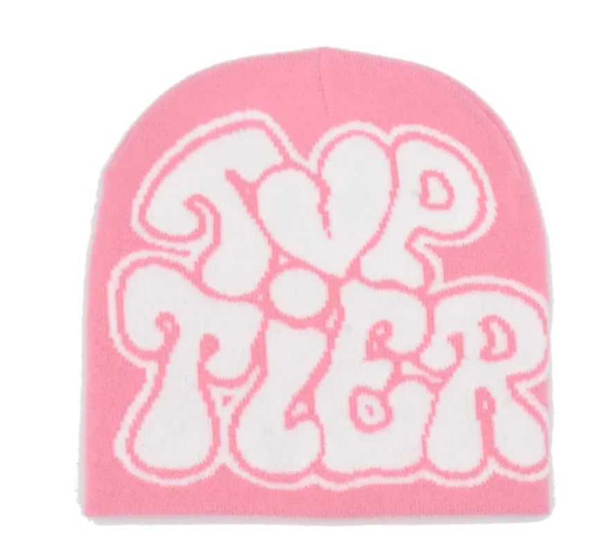 Knitted Unisex Broken Heart Design Y2K Womans Mens Winter Gothic Letter Tier Beanie Cap