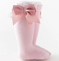 Kids Knee High Baby Girl Cotton Long Bow Socks for Girls
