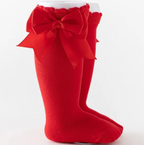 Kids Knee High Baby Girl Cotton Long Bow Socks for Girls