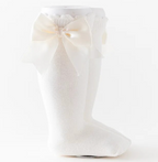 Kids Knee High Baby Girl Cotton Long Bow Socks for Girls