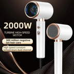 High Speed Low Noise Hair Dryer Quick Drying White Electric Turbine Airflow Dryer