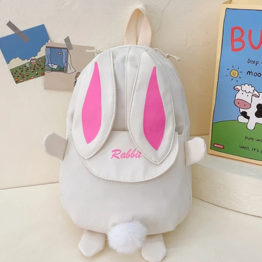 Children School Bunny Rabbit Backpack Cute Boy Girls Travel Bag
