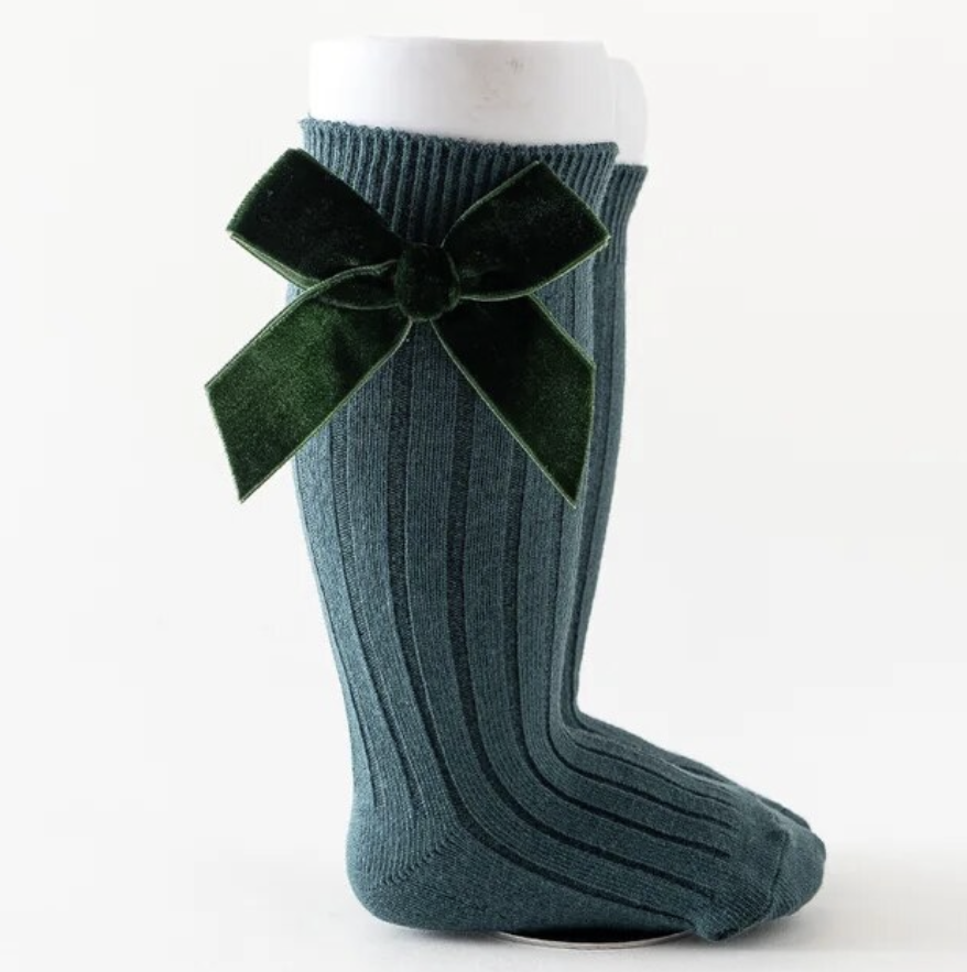 Baby Girl Bow Sock Long Cotton Design Sock