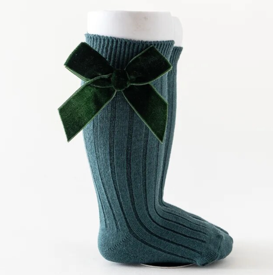 Baby Girl Bow Sock Long Cotton Design Sock