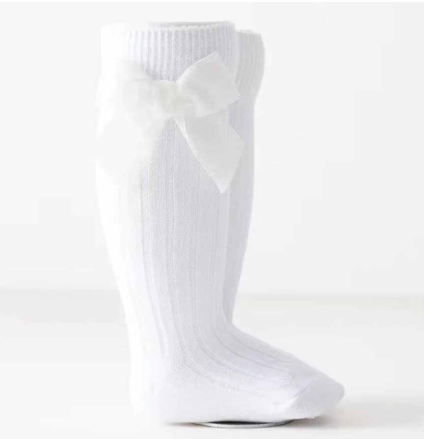 Baby Girl Bow Sock Long Cotton Design Sock