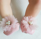 Baby Girl Pearl Socks And Headband NonSlip Cotton Design Baby Girl Accessory