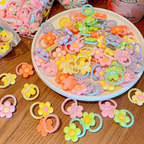 20Pcs Girls Elastic Hair Bands Accessory Cartoon Cute Design Rubber Bands