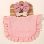3Pcs Baby Bib Newborn Spit Up Towel Accessory Matching Set Burp Cloth
