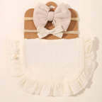 3Pcs Baby Bib Newborn Spit Up Towel Accessory Matching Set Burp Cloth