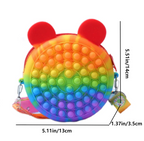 Kids Small Cute Cross Body Pop It Stress Relief Fingertip Pop Trending Toy Bag