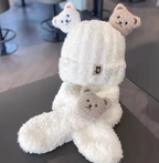 Cotton Baby Hat And Scarf 2Pcs Cute Thick Warm Winter Kid Accessory