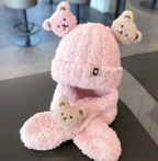 Cotton Baby Hat And Scarf 2Pcs Cute Thick Warm Winter Kid Accessory