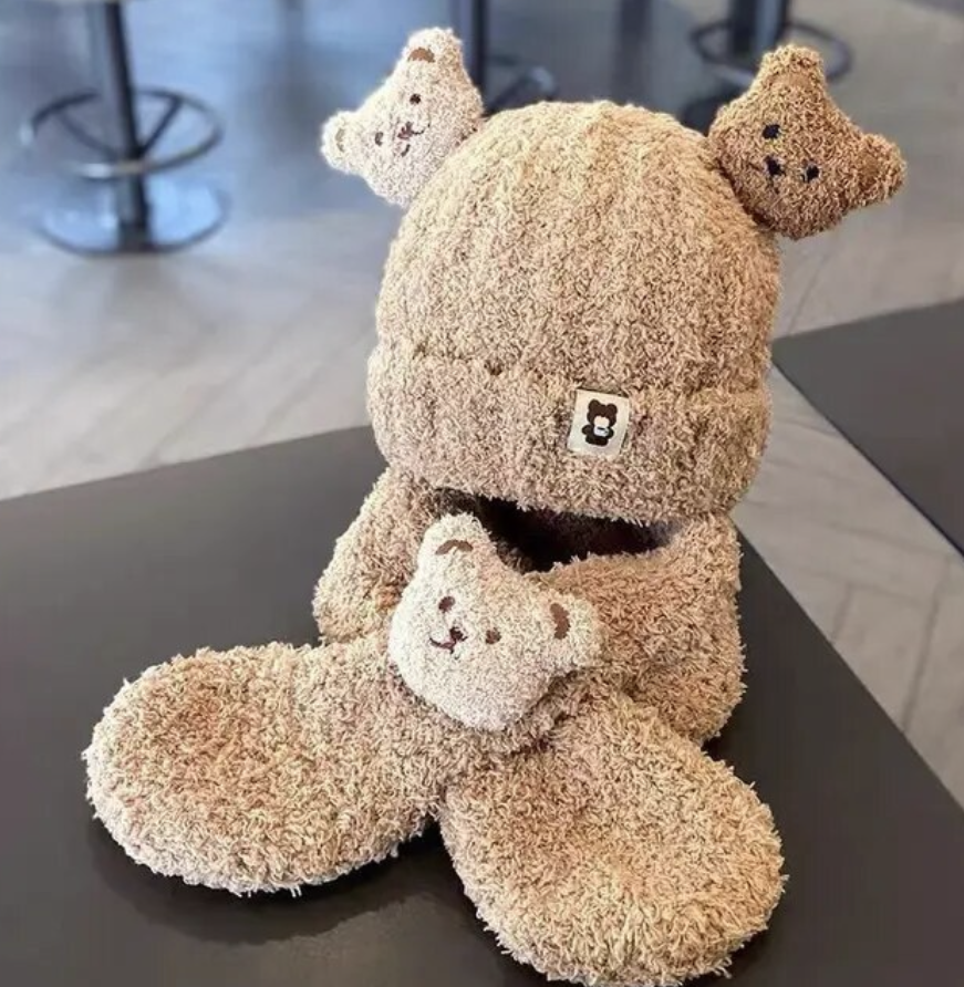 Cotton Baby Hat And Scarf 2Pcs Cute Thick Warm Winter Kid Accessory