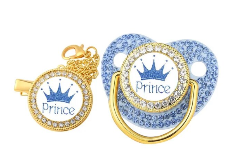BPA Free Baby Sparkly Rhinestone Trending Stylish Pacifier Soothing Toddler Teething Nipple