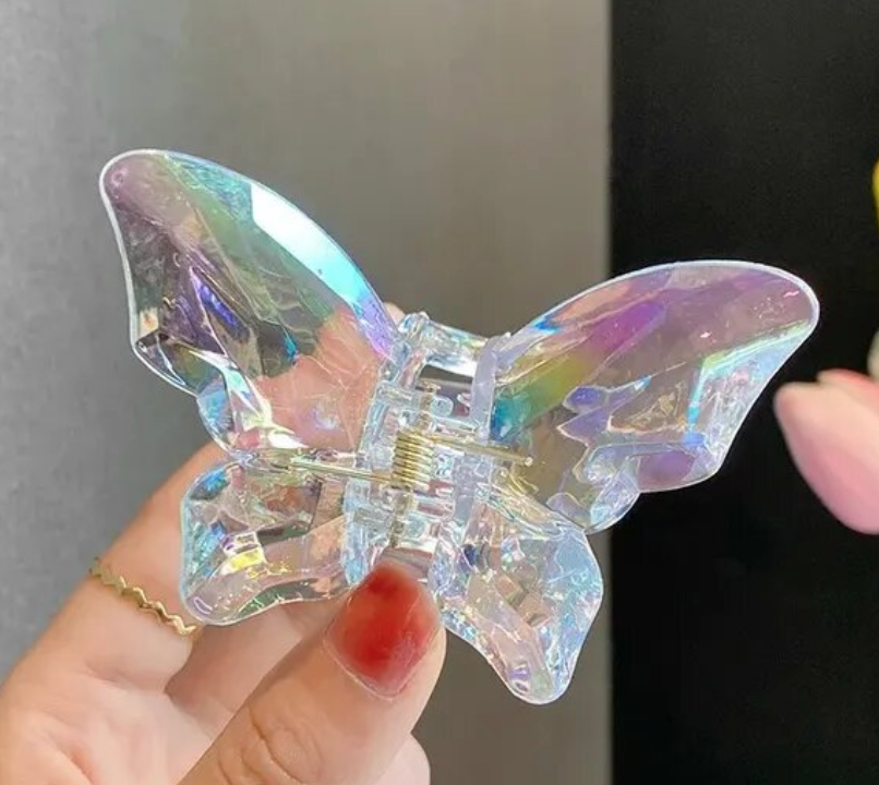 Butterfly Woman Acrylic Hair Claw Clip Girls Large Butterfly Clip