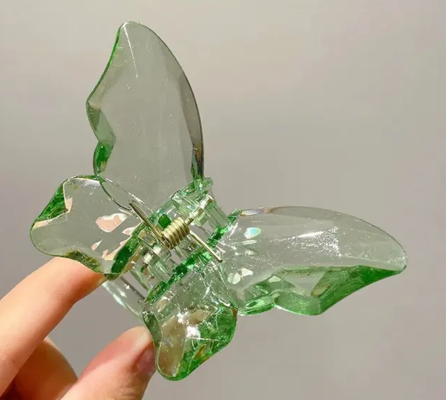 Butterfly Woman Acrylic Hair Claw Clip Girls Large Butterfly Clip