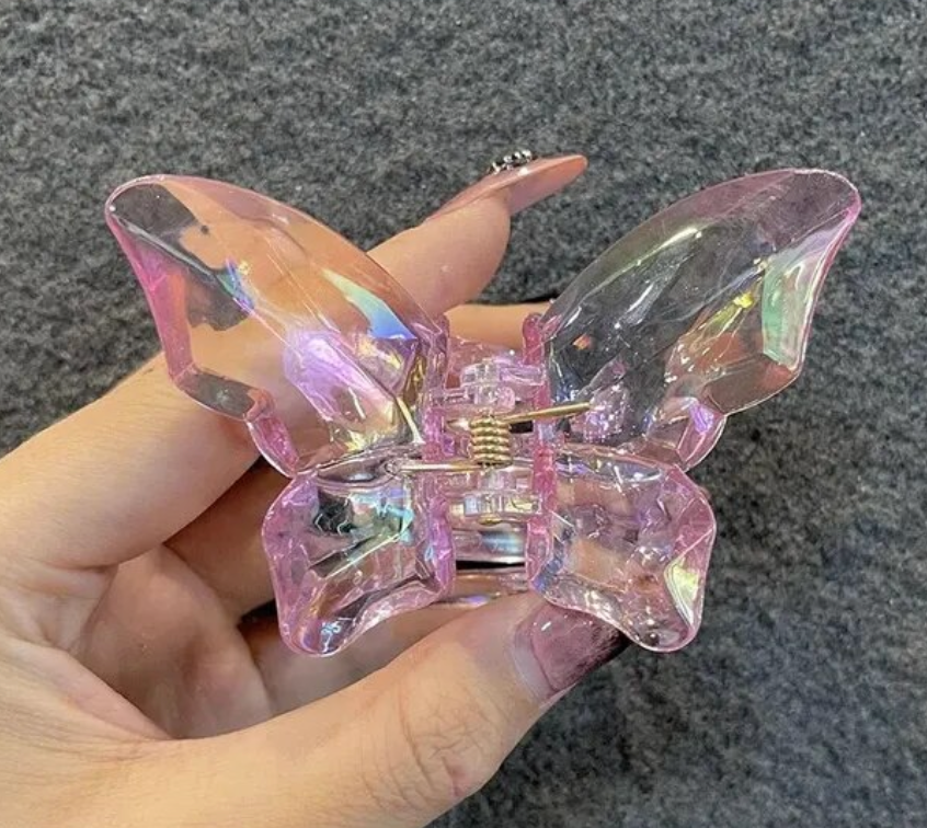 Butterfly Woman Acrylic Hair Claw Clip Girls Large Butterfly Clip