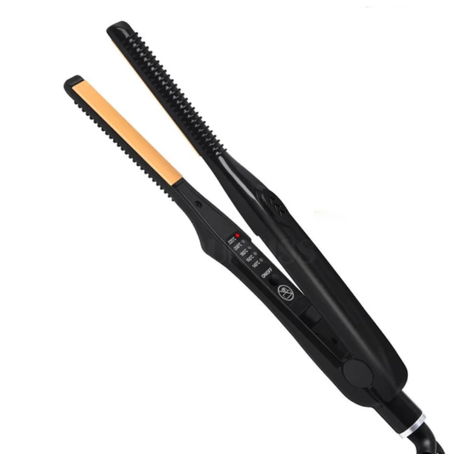 Pencil Hair Straightener Curler 2 In 1 Ceramic Flat Iron Short Hair Professional Straightener