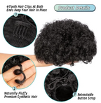 Synthetic 6 inch Drawstring Ponytail Natural Hair Extension Hairpiece