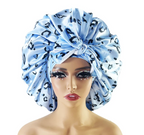 Large Satin Cheetah Print Silk Bonnet Sleep Night Cap Long Tie Wrap