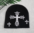 Knitted Unisex Breathable Beanie Fashion Cross Hat Warm Handcrochet Headwear
