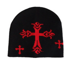 Knitted Unisex Breathable Beanie Fashion Cross Hat Warm Handcrochet Headwear