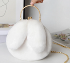 Plush Bunny Rabbit Ear Crossbody Purse Cute Girly Shoulder Handbag For girls
