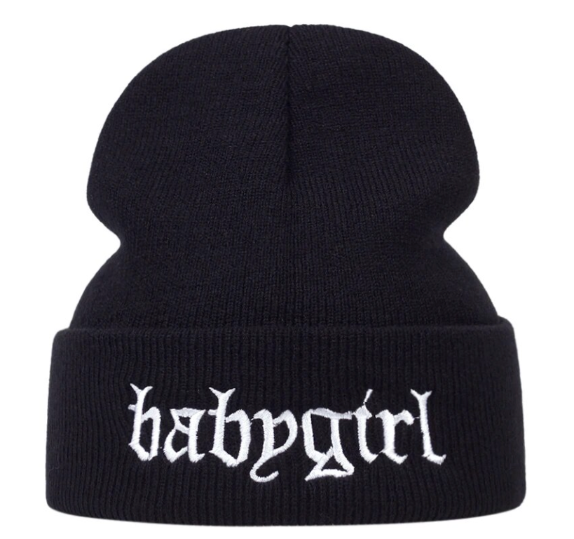 Knitted Baby Girl Stitched Unisex Beanie Hat Pattern Embroidered Scully Ski Cap