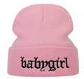 Knitted Baby Girl Stitched Unisex Beanie Hat Pattern Embroidered Scully Ski Cap