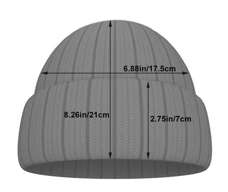 Knitted Baby Girl Stitched Unisex Beanie Hat Pattern Embroidered Scully Ski Cap