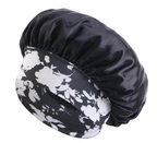 Woman Floral Print Solid Bonet Comfortable Sleeping Silk Night Cap