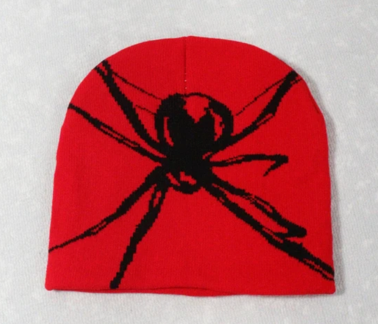 Knitting Spider Cap Beanie Fashion Print Warm Winter Wool Unisex Skully Cap