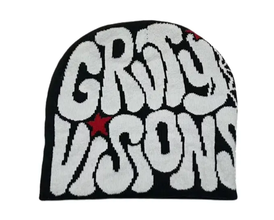 Knitted Vision Spider Web Y2K Unisex Scully Graphic Design Beanie Headwear