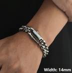 Stainless steel 18K Gold Plated Cuban Link Chain Mens Bracelet