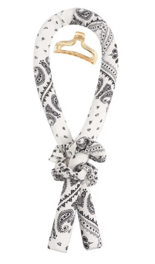 Womans Heatless Hair Curler Silk Ribbon Curling Rod Soft Styling Tool