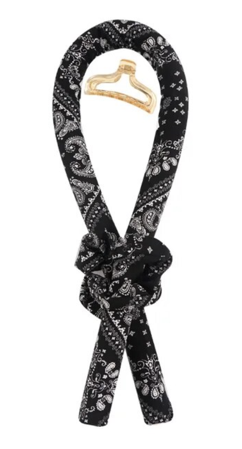 Womans Heatless Hair Curler Silk Ribbon Curling Rod Soft Styling Tool